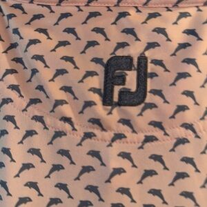 Men's Dolphin Print Polo Shirt - Pink